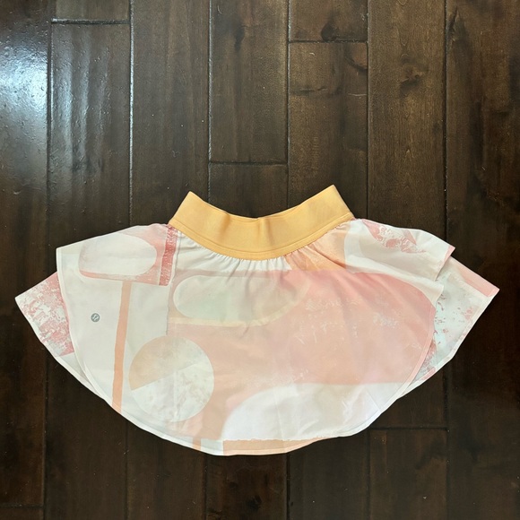 Lululemon Court Rival High Rise Skirt Size 2 Pink/Orange - Picture 2 of 5